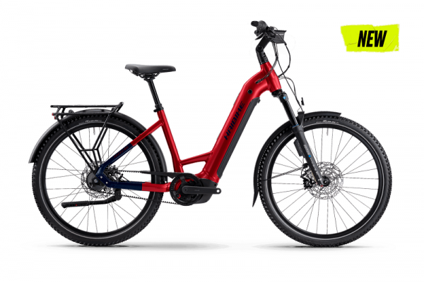 HAIBIKE E-Bike 27,5 Trekking 9 Low ABS i800Wh Bosch 5-Gg. NEXUS dynamite red/blue L/50
