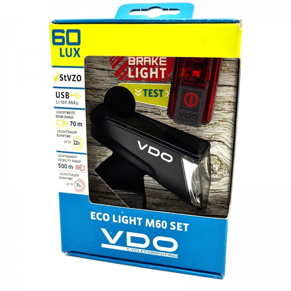 VDO LED Akku Beleuchtungsset ECO LIGHT M 60 | RED PLUS