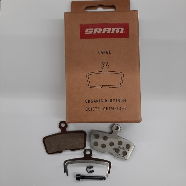SRAM Scheibenbremsbeläge ORG/Alu, Code/ Guide RE/G2 RE/DB8 organisch m. Aluträgerplatte