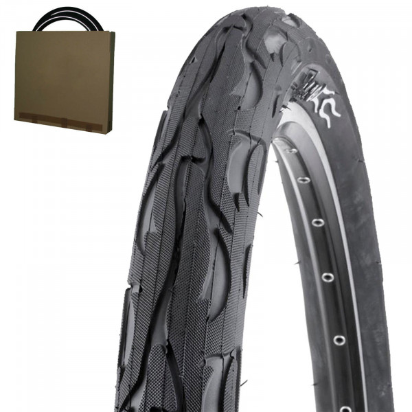 Kenda Freeride Reifen Flame K-1008 26x3.00 | 68-559 Flammenmuster schwarz