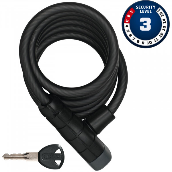 ABUS Spiralkabelschloss Primo 5510K/180 schwarz 10/1800mm Level3
