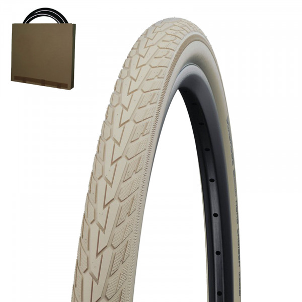 Schwalbe Reifen Road Cruiser HS484 42-622 GREEN K-Guard creme Reflex