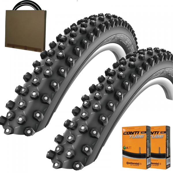 2x Schwalbe Reifen Ice Spiker Pro HS379 26-29 Spikes schwarz mit/ohne Schlauch