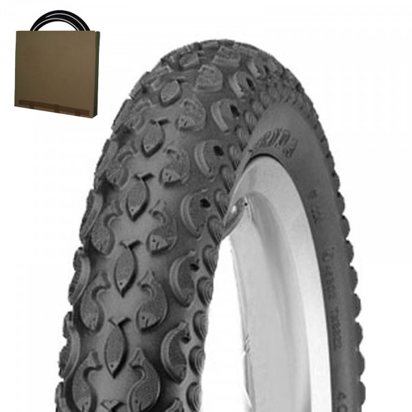 Kenda Kinder Fahrrad Reifen K-921 12 1/2x2 1/4 | 62-203 Fisch schwarz