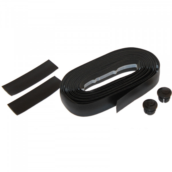 BikeRibbon Lenkerband Kunststoff schwarz mit Stopfen