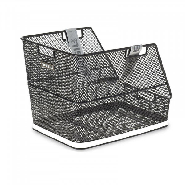 Basil Schultaschenkorb CLASS LÄNGS engmaschig 40x24x21 schwarz