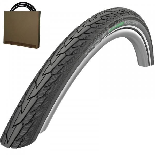 Schwalbe Reifen Road Cruiser HS484 GREEN K-Guard 16-28 schwarz mit Reflex