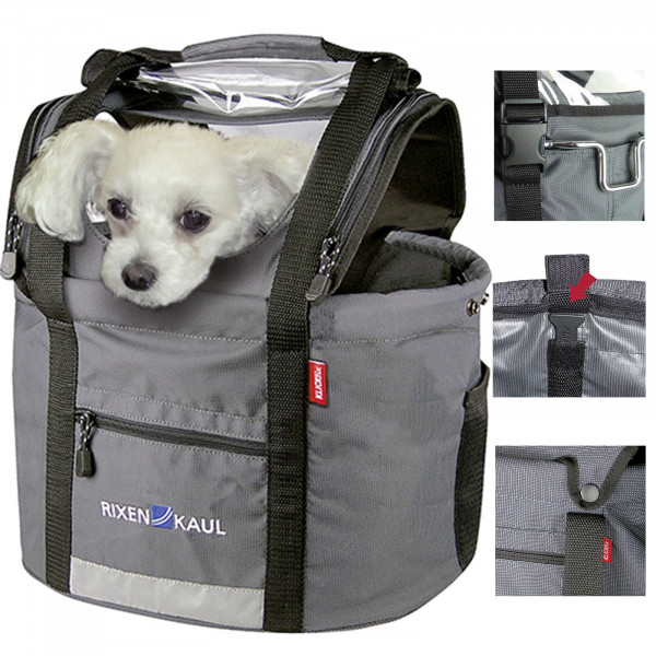 KLICKFIX Hundeshopper Doggy grau 38x29x35/40cm