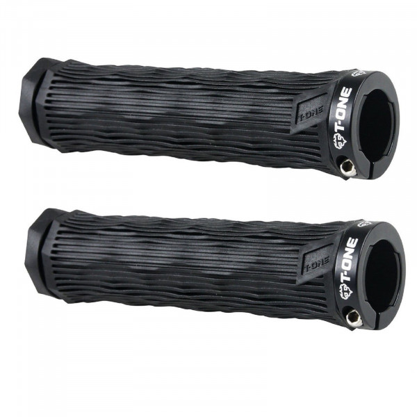T-One Lenkergriffe GEO schwarz 1x Schraubensicherung #GP27B