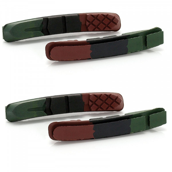 XLC Bremsgummi BS-X09 Shimano kompatibel 3-farbig 72mm V-Brake 2 PAAR