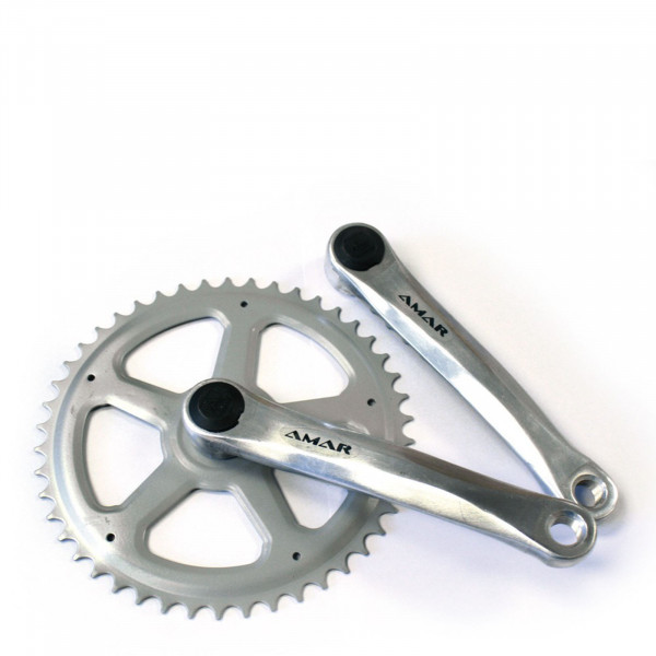 Pieper Kurbelsatz Alu 170mm 38 Zähne amar schwarz/silber 1-fach