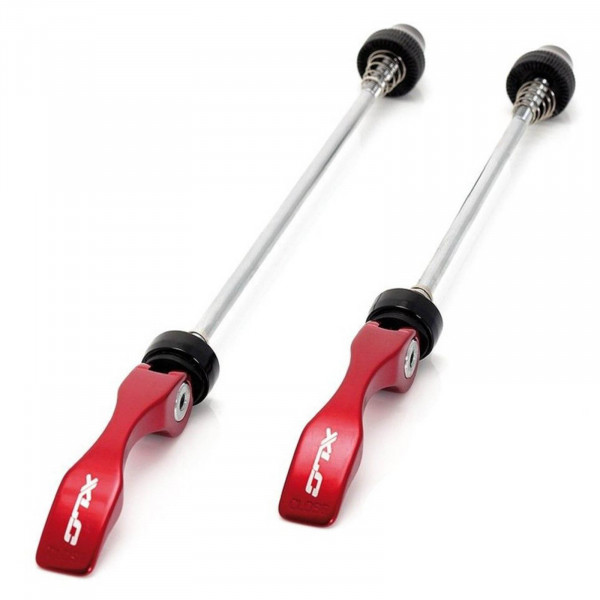 XLC Schnellspann-Set QR-L02 Alu/Cr-Mo VR/HR schw./rot