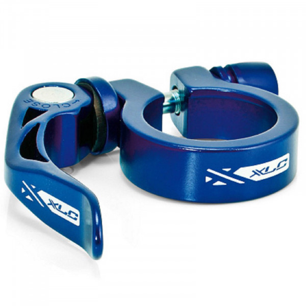 XLC Sattelklemmschelle PC-L04 m. Schnellspanner 31,8mm blau
