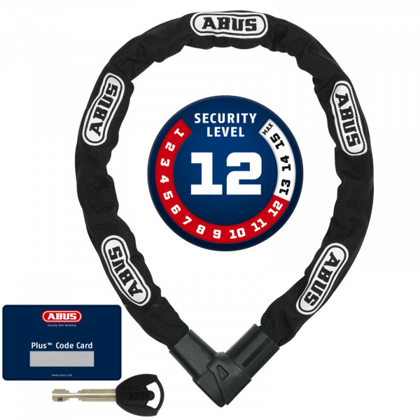 ABUS Kettenschloss CityChain 1010/110 schwarz 9x1100mm Level12