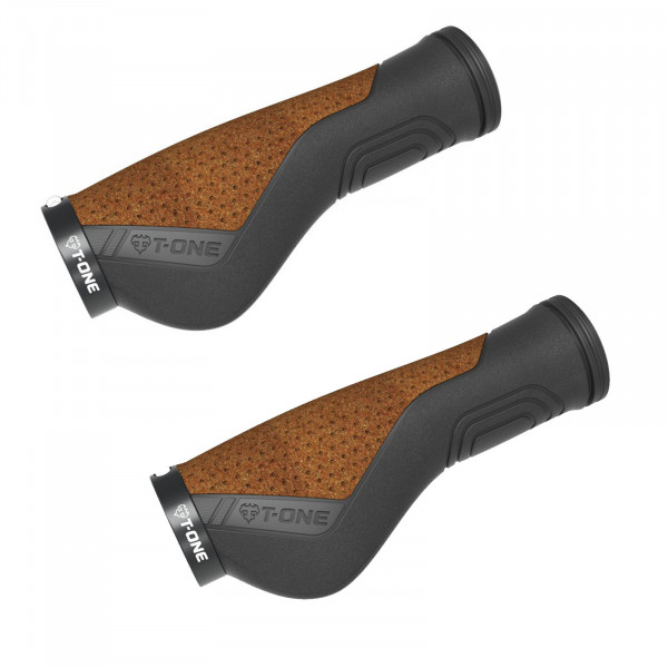 T-ONE Lenkergriffe Ripple Kork Ergo 130/130mm schwarz/kork 1x Schraubensicherung