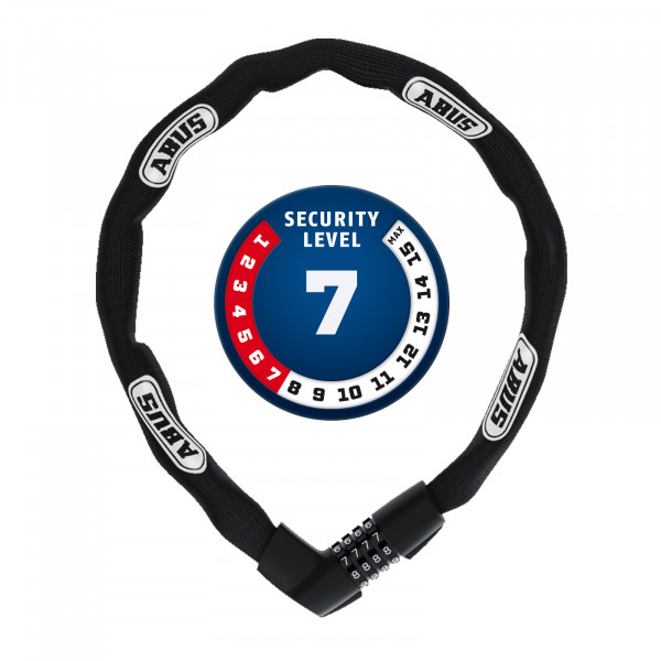 ABUS Zahlen-Kettenschloss Tresor 1385/85 schwarz 7x850mm Level7