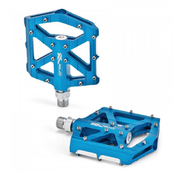 XLC BMX Freeride Plattform Pedale PD-M12 Aluminiumkörper CNC blau