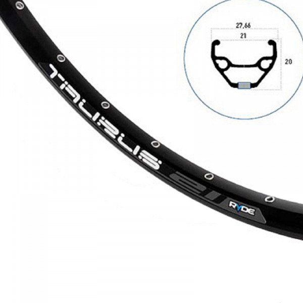 Felge 27,5" Ryde Taurus 21 DISC schwarz 21-584 36-Loch