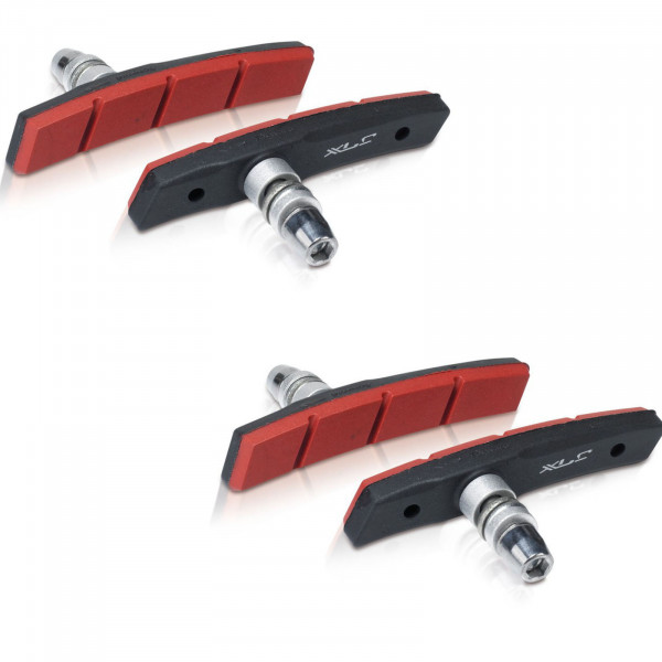 XLC Bremsschuhe V-Brake BS-V12 80mm Inbus rot 4-er Set
