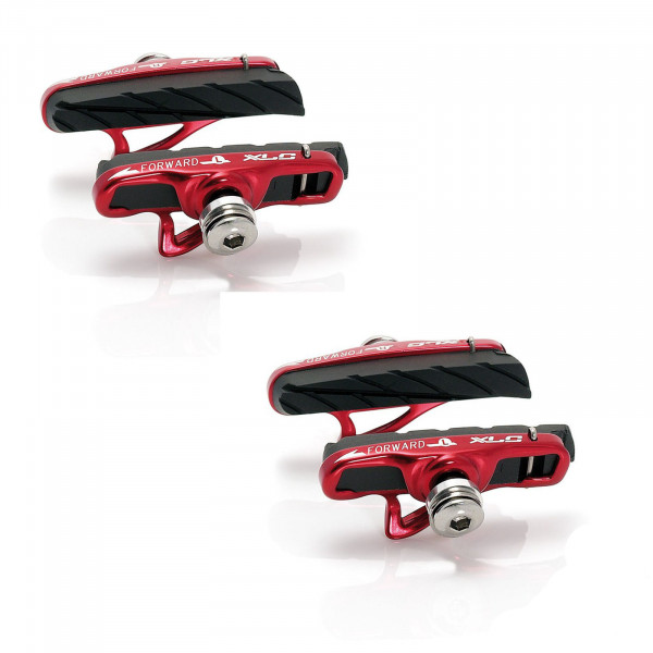 XLC Rennrad Bremsschuhe Cartridge BS-R06 2 PAAR 55mm rot/schwarz