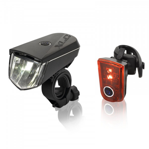 XLC LED Akku Beleuchtungsset Sirius B20 20 Lux schwarz