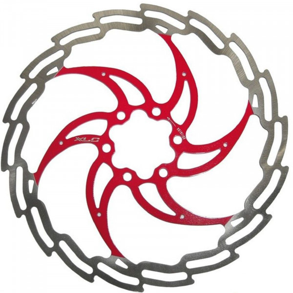 XLC Bremsscheibe BR-X02 180mm 6-loch silber/rot