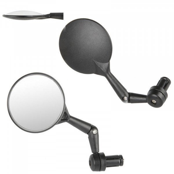 M-Wave Fahrradspiegel MAXI rund 76 mm schwarz konvex