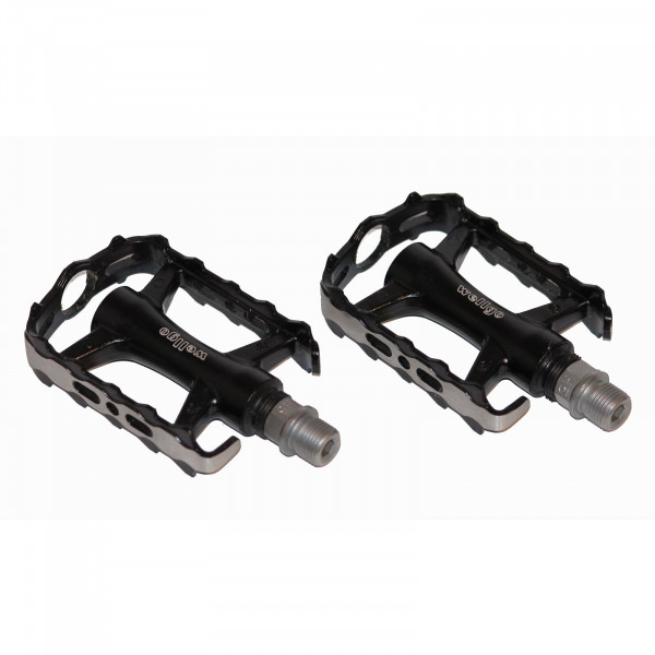 Wellgo MTB Pedal Alu ED CNC schwarz/silber CroMo Achse - Kugellager