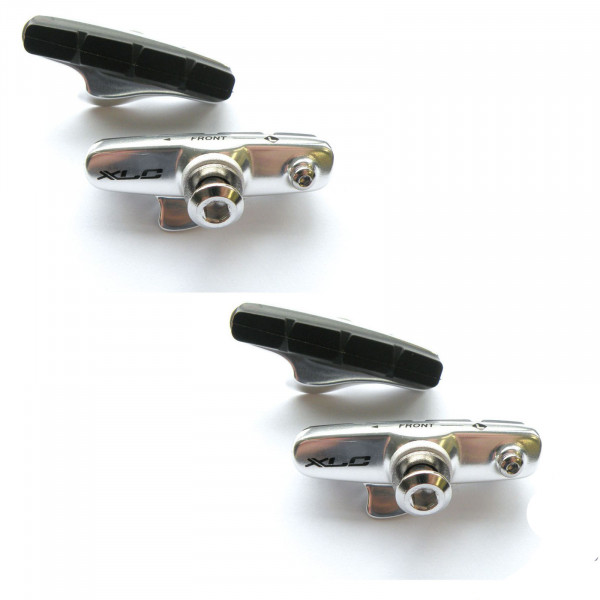 XLC Rennrad Bremsschuhe Cartridge BS-R02 4er Set, 55 mm schw/silber