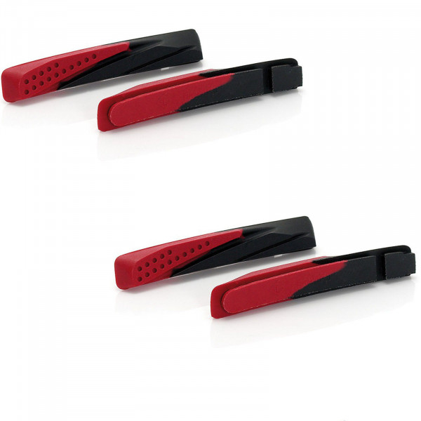 XLC Bremsgummi BS-X02 schwarz/rot 72mm V-Brake 4-er Set