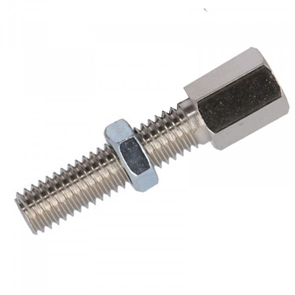 Stellschraube M6x34mm Messing vernickelt Mutter Stahl verzinkt