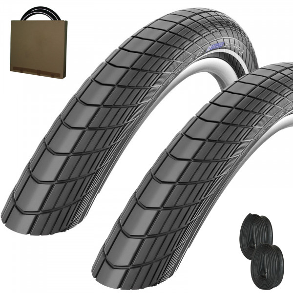 2x Schwalbe Reifen Big Apple HS430 K-Guard Draht schwarz Reflex