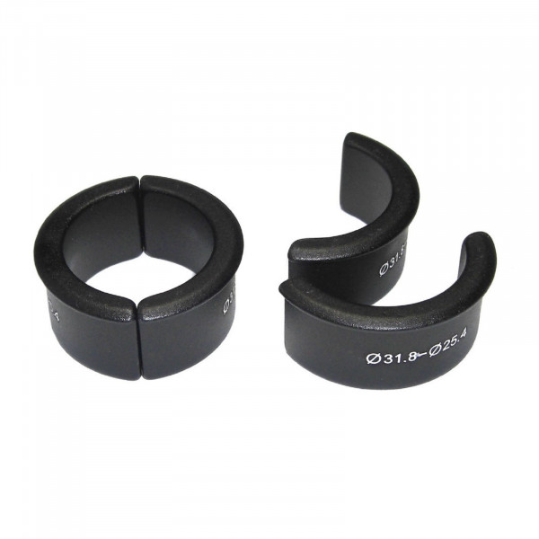 Ergotec Hülsen-Set Alu schwarz f. Vorbau 31,8mm auf 25,4mm
