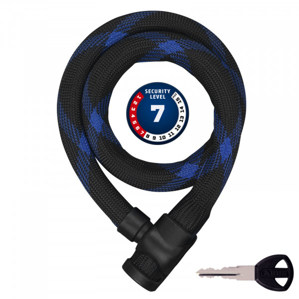 ABUS Panzerkabelschloss Steel-O-Flex Ivera 7200 schwarz/blau 22x1100mm Level7