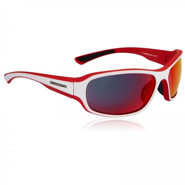 Swisseye Sonnenbrille Freeride Rahmen rot-weiß matt / Polycarbonatscheiben smoke BR Revo