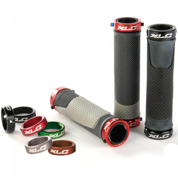 XLC Fahrradgriffe Ringo GR-S05 130mm schwarz/grau Klemmring schwarz