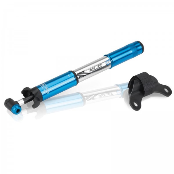 XLC Minipumpe PU-M02 MTB Dualkopf 7-bar silber/blau, silber/schwarz