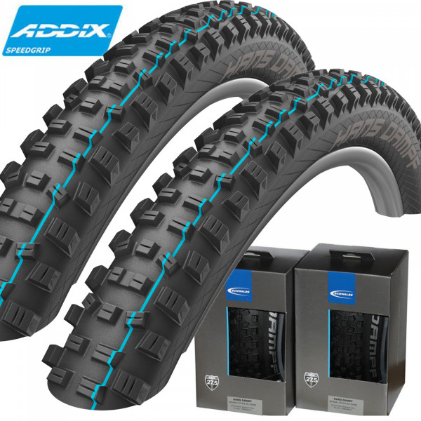 2x Schwalbe Reifen Hans Dampf HS491 SuperTrail Addix Speedgrip 27,5+, 29+ Zoll faltbar schwarz