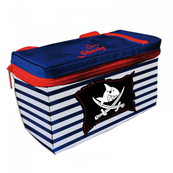 Lenkertasche Capt'n Sharky schwarz/rot mit Motiv