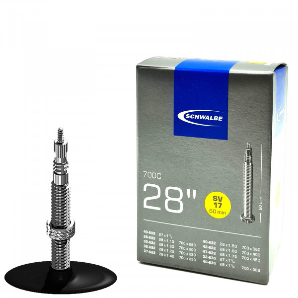 Schwalbe Schlauch 28 Zoll SV17 Sclaverandventil 60mm extra long