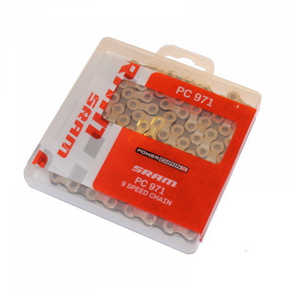 SRAM Kette 9-fach PC 971 114 Glieder m. Power Link gold