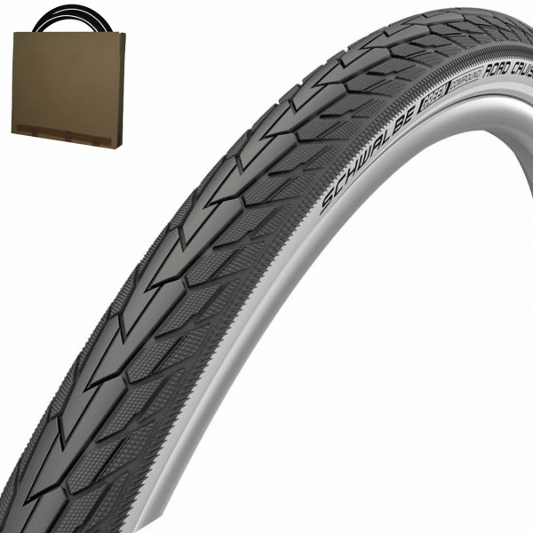 Schwalbe Reifen Road Cruiser HS484 28x1.60 | 42-622 GREEN K-Guard schwarz/weiß Reflex