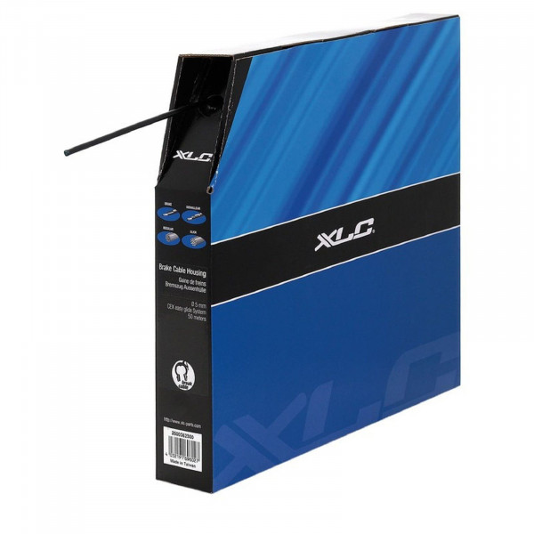 XLC Bremsaussenhülle mit Endkappen schwarz m. Polymer Innenhülle