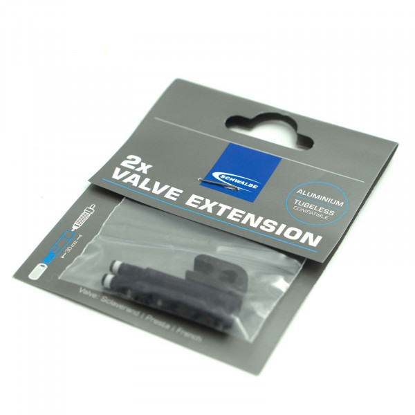 Schwalbe Ventilverlängerung SV 30mm 2er-Set Alu schwarz