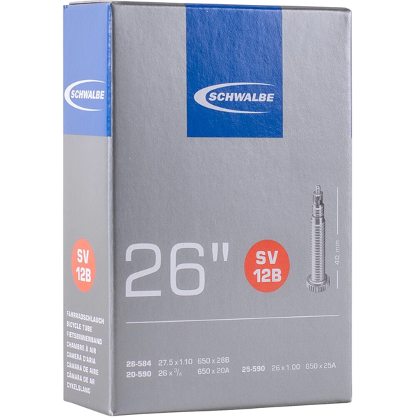 Schwalbe Schlauch 26 / 27,5 Zoll SV12B 20/28-584/590 40mm Sclaverand-Ventil