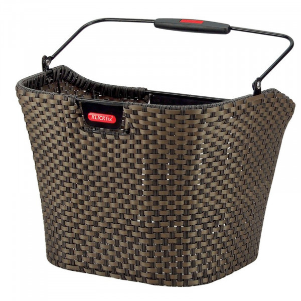 KLICKFIX Vorderrad-Korb Structura Kunststoff geflochten bronze