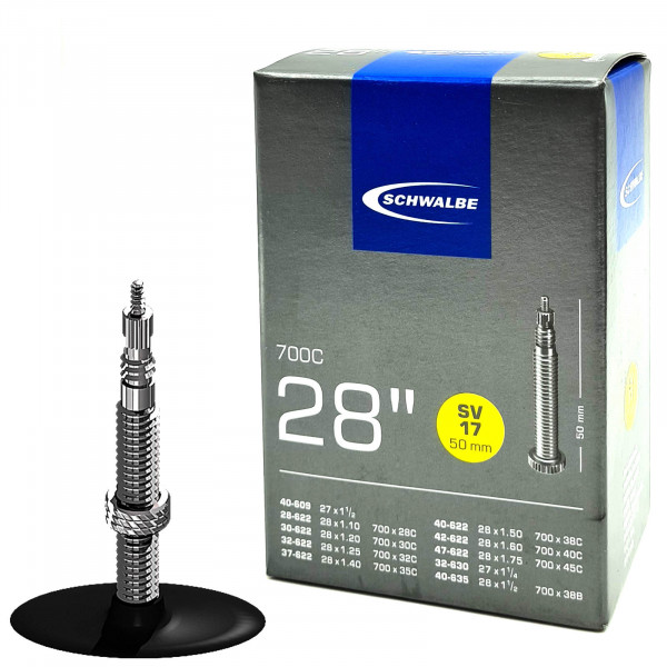 Schwalbe Schlauch 28 Zoll SV17 Sclaverandventil 50mm long