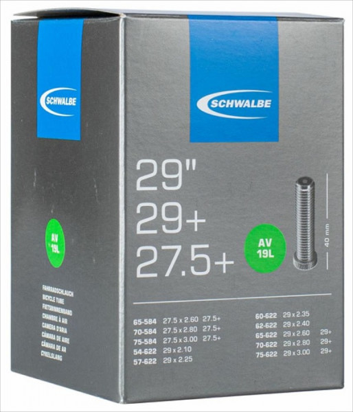 Schwalbe Schlauch 27,5+/28/29+ Zoll 54/75-622 - 65/75-584 Autoventil AV19L