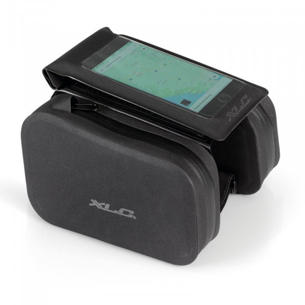 XLC Rahmentasche mit Handyhülle BA-W36 wasserdicht schwarz 1,2 ltr.