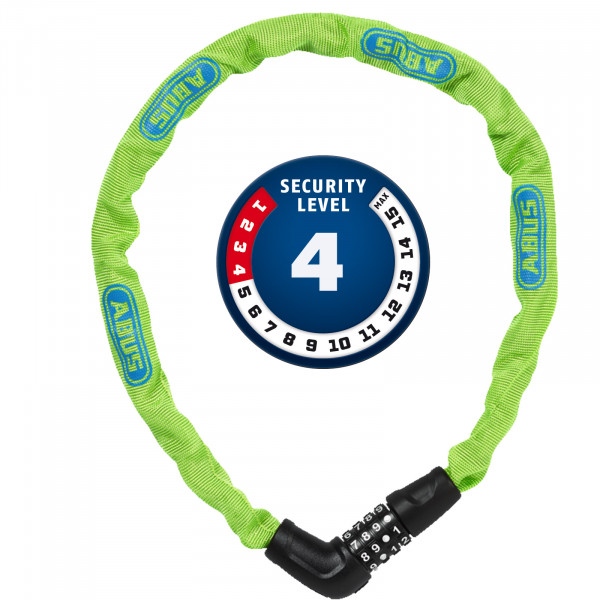 ABUS Zahlen-Kettenschloss Steel-O-Chain 5805C/75 grün 5/750mm Level4